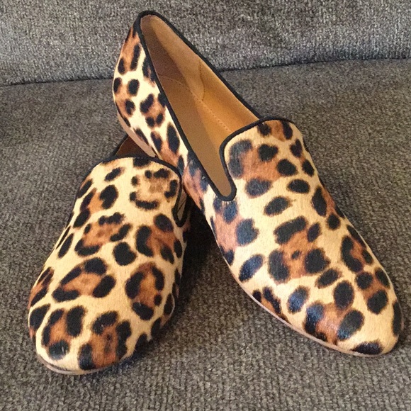 j crew leopard loafers